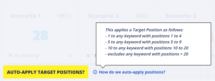 auto apply target position